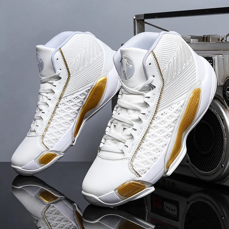 High Top Basketball Shoes Men Breathable Sneakers