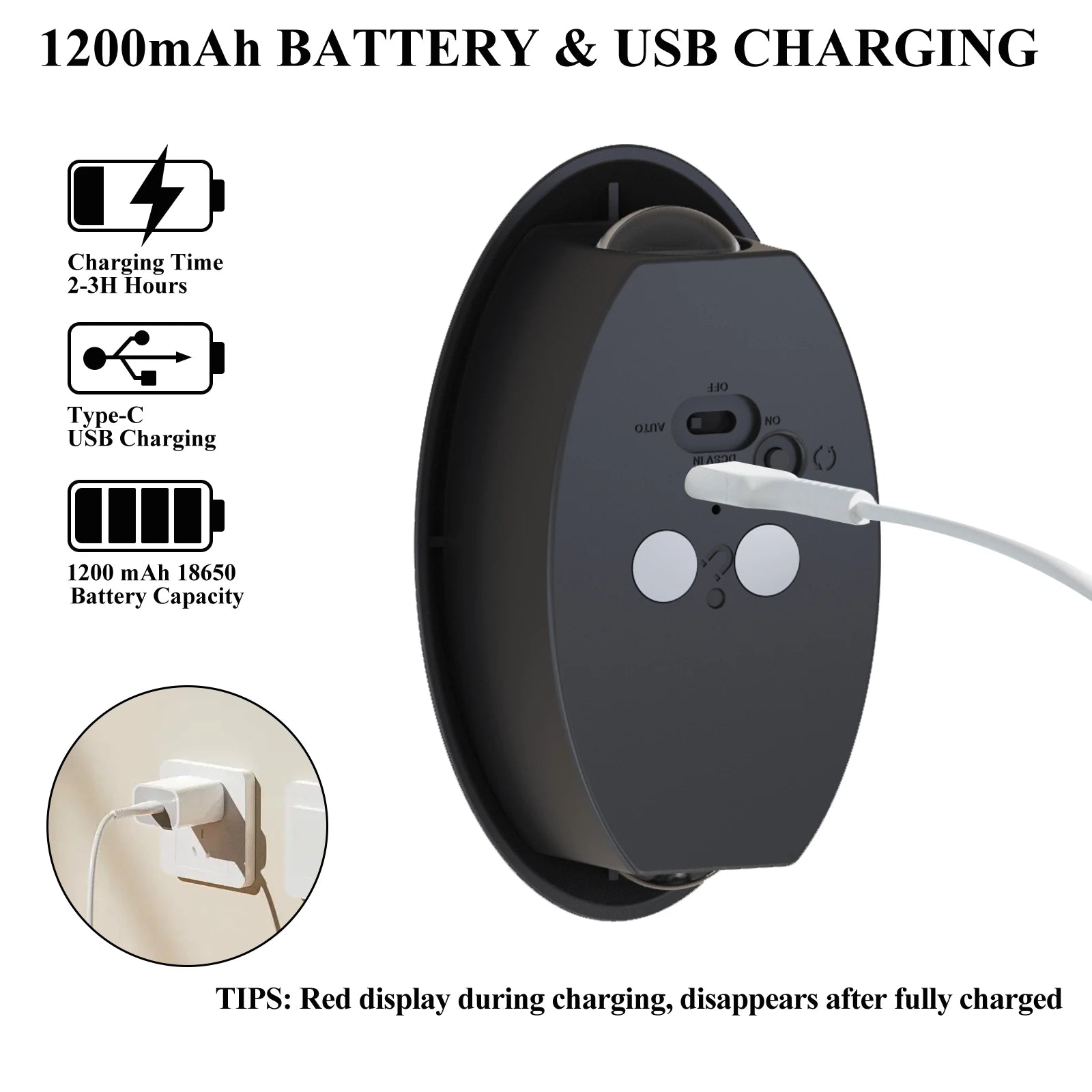 LED Wall Lamp USB Charging Human Body Induction Night Light