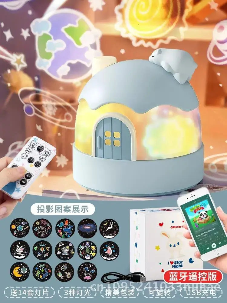 Starry Sky Light Music Box Children's Bedroom Ceiling Projection Rechargeable Toy Gift
