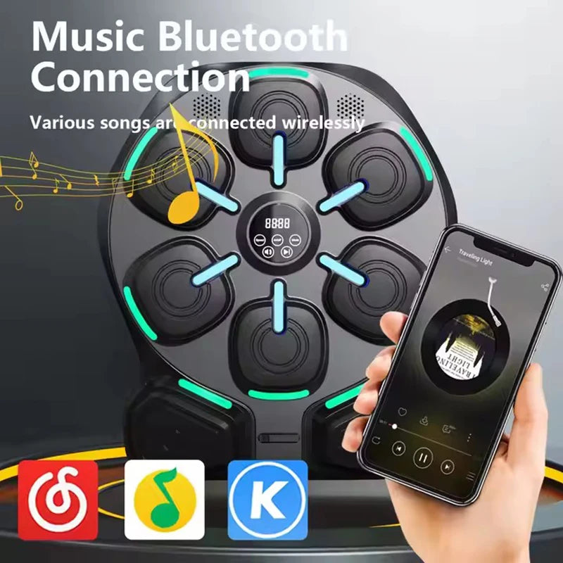 Wall Mounted Music Boxing Machine,Smart Bluetooth Boxing Machine with Boxing Gloves