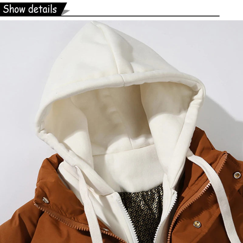Winter Men Outdoor Windbreak Brand Hooded Thick Warm Jacket