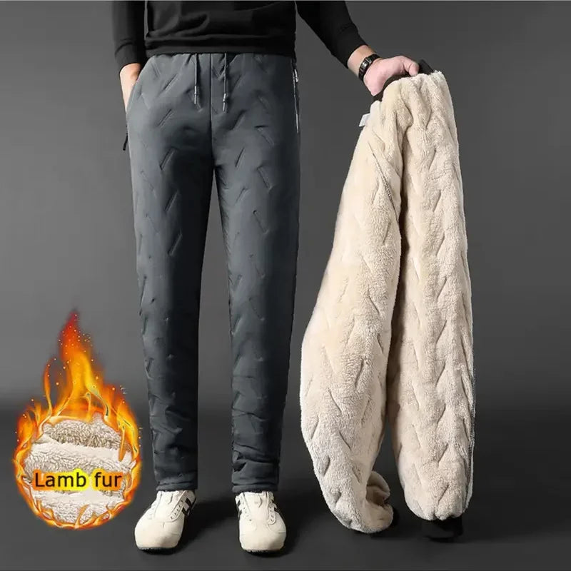 Winter Sweatwear Men Plush Thick Fleece Sweatpant