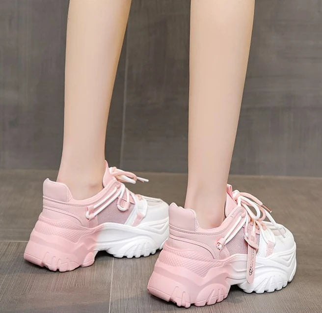 Women's Shoes Casual Shoes Spring Thick Sole Platform Woman Tennis Fashion Versatile Leisure Sneakers