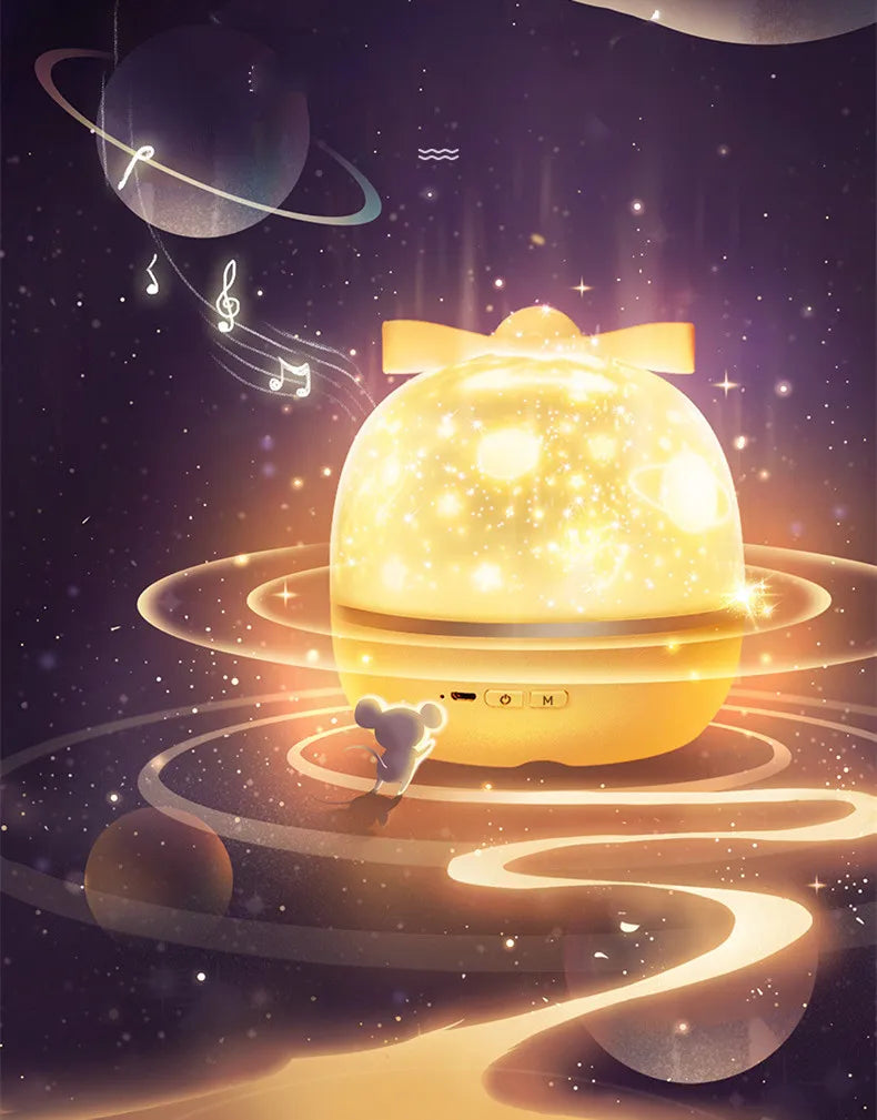 Starry Sky Projector Speaker Starry Sky Music Night Light