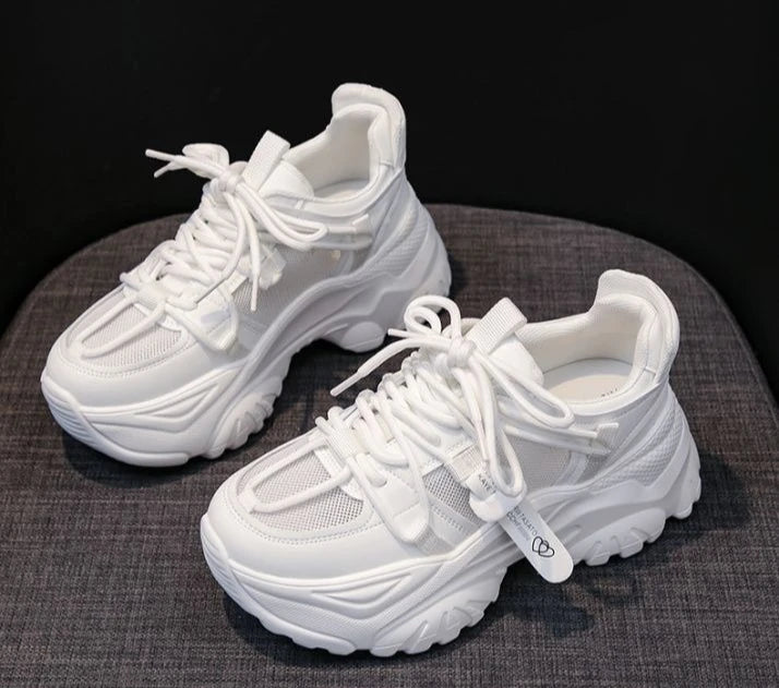 Women's Shoes Casual Shoes Spring Thick Sole Platform Woman Tennis Fashion Versatile Leisure Sneakers