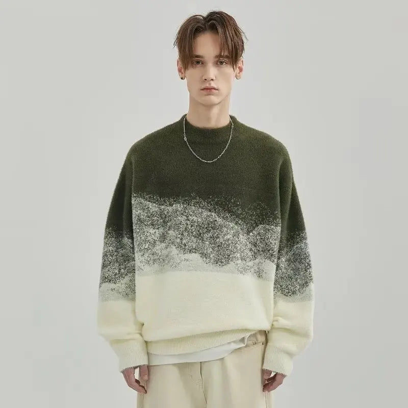 Men's Winter Sweaters for Men Striped Sweater Y2k Mens Coat