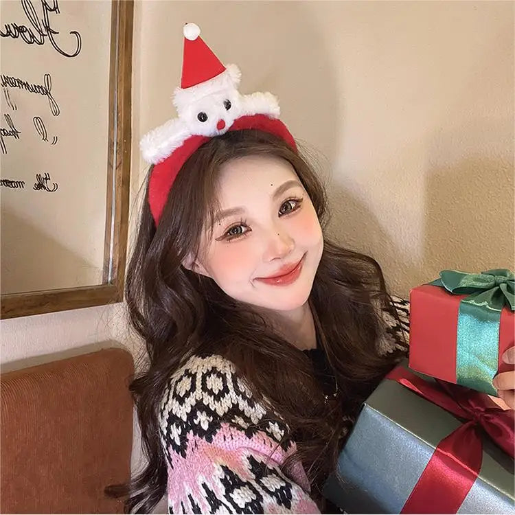 Christmas Headband Red Christmas Headdress Headband