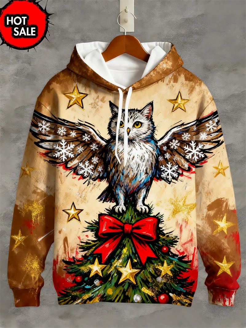 Christmas Man Hoodie Fashion Gingerbread Man 3D Print Sweatshirts