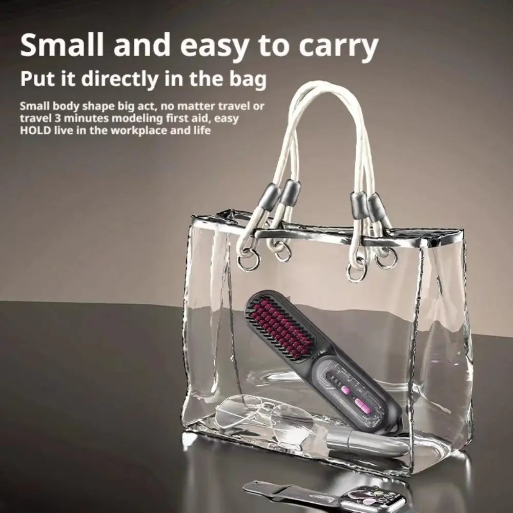 Electric Hair Straight Comb LCD Usb Ceramic Heating 3-Speed