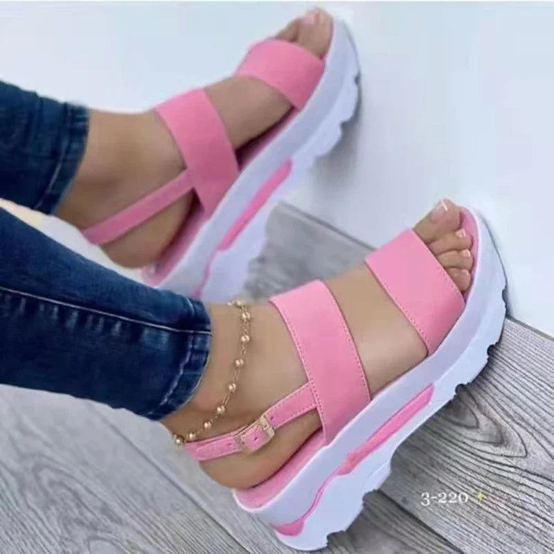 Women's Wedges Sandals  Summer New Woman Low Platform Shoes Sandals