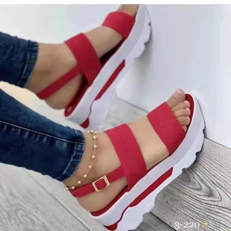 Women's Wedges Sandals  Summer New Woman Low Platform Shoes Sandals