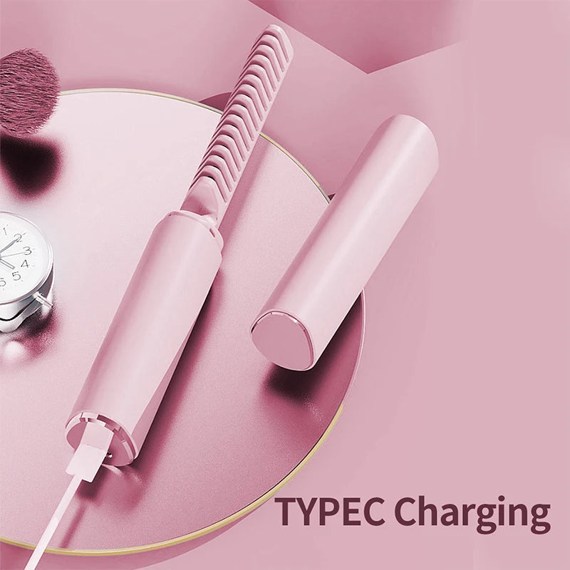 Hair Straightener Comb Wireless Mini Salon Styling