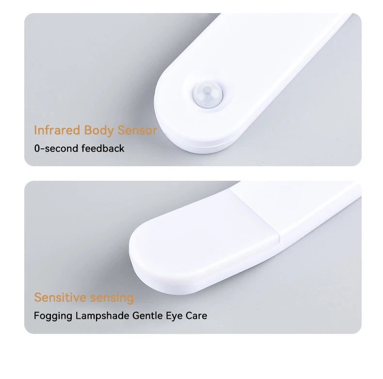 USB Rechargeable LED Night Light with Human Body Sensing Motion Sensor Bedroom