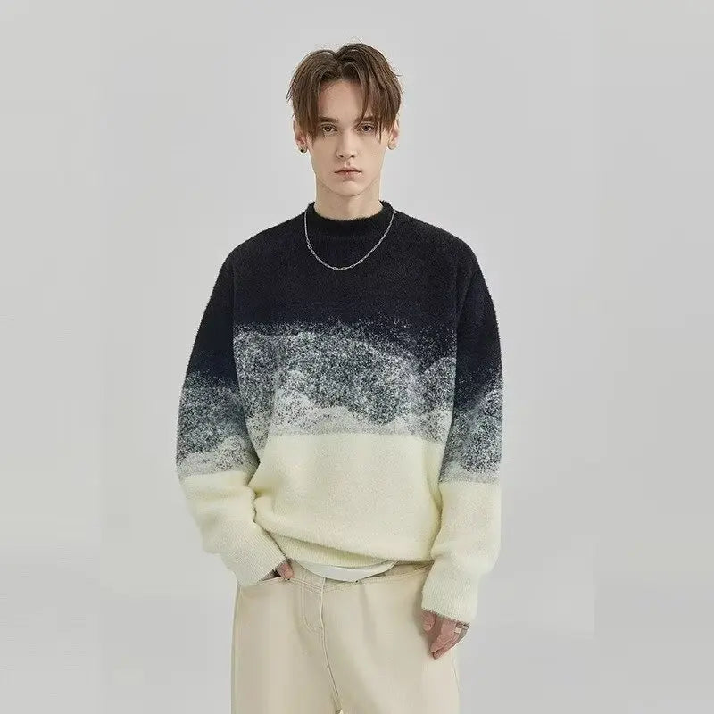Men's Winter Sweaters for Men Striped Sweater Y2k Mens Coat