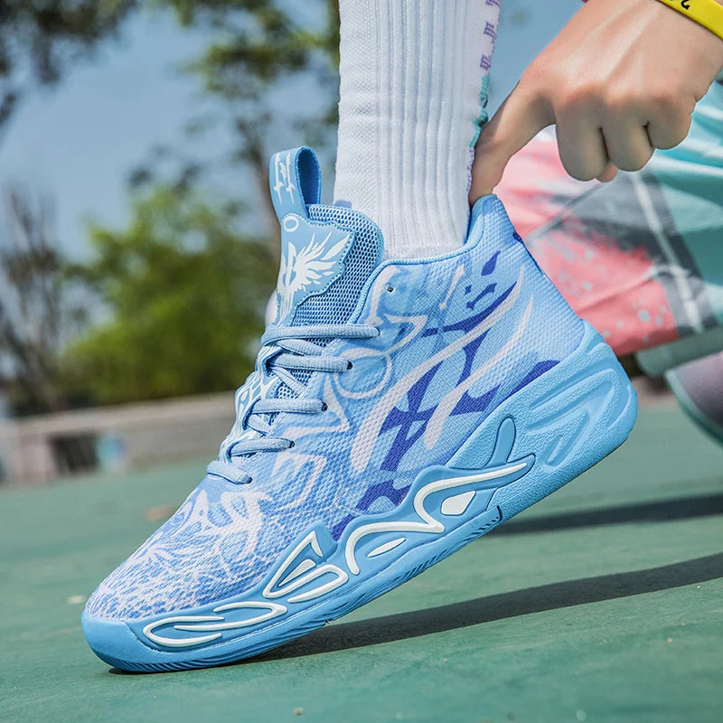 High Top Basketball Shoes for Men Breathable Comfortable Sneakers