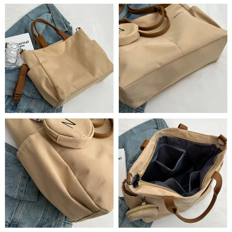 Spring new Korean-style casual fashionable canvas tote bag for women