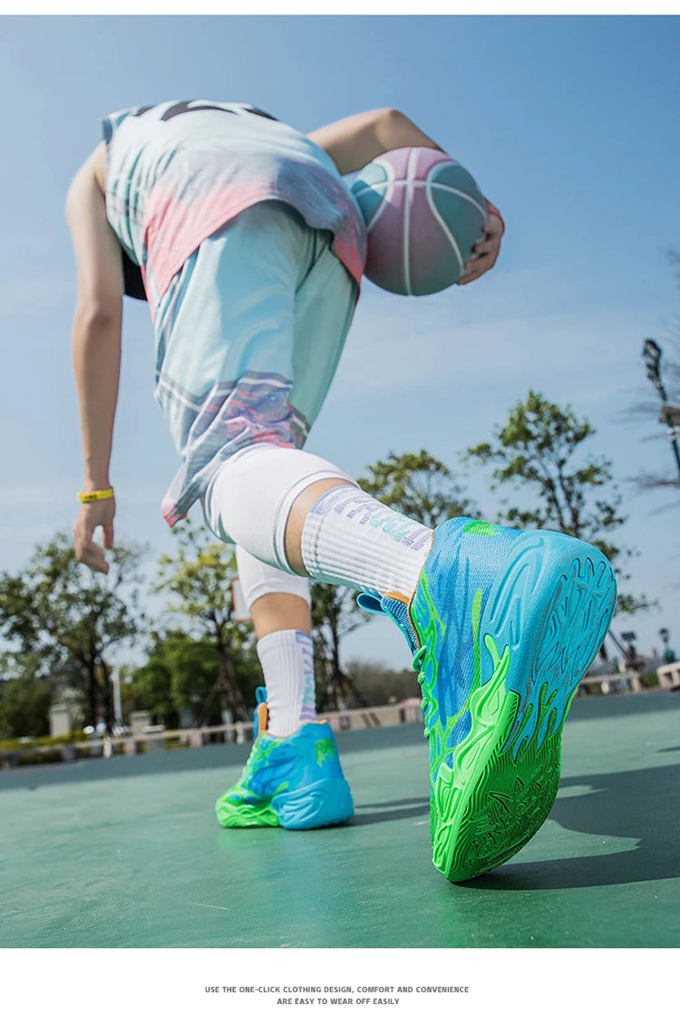 High Top Basketball Shoes for Men Breathable Comfortable Sneakers