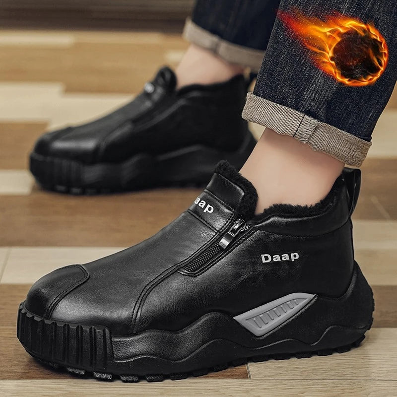 Winter Casual Boots Man  High Top Men's Platform Shoes