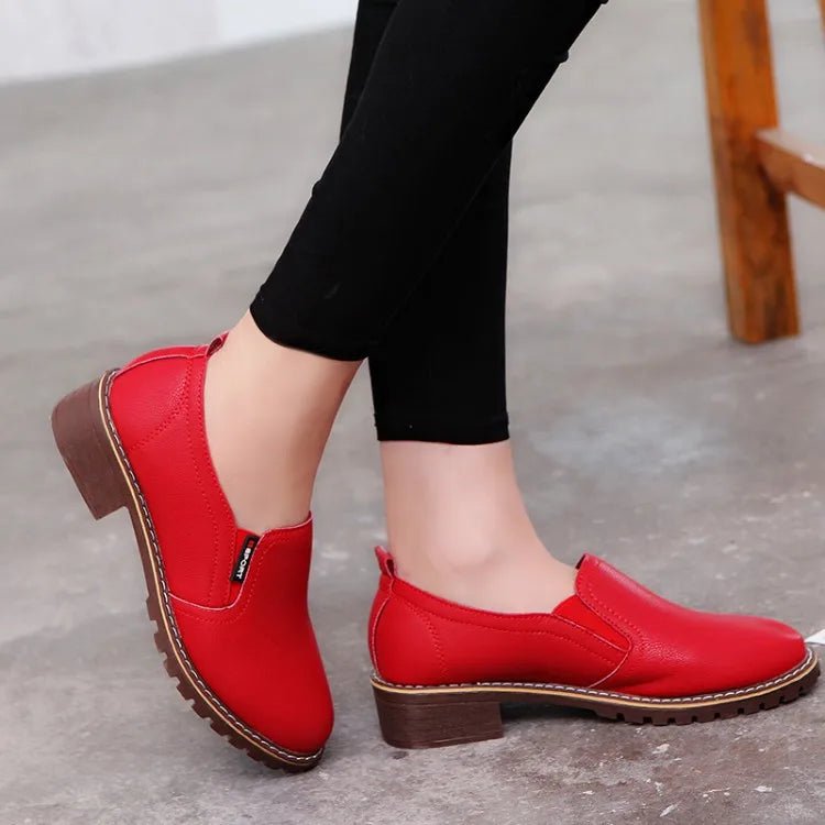Summer Footwear for Woman Flat Solid Color Oxford Shoes Soft Leather Sneakers