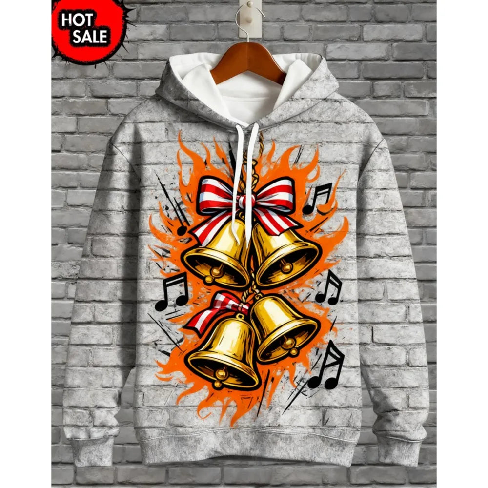 Christmas Man Hoodie Fashion Gingerbread Man 3D Print Sweatshirts