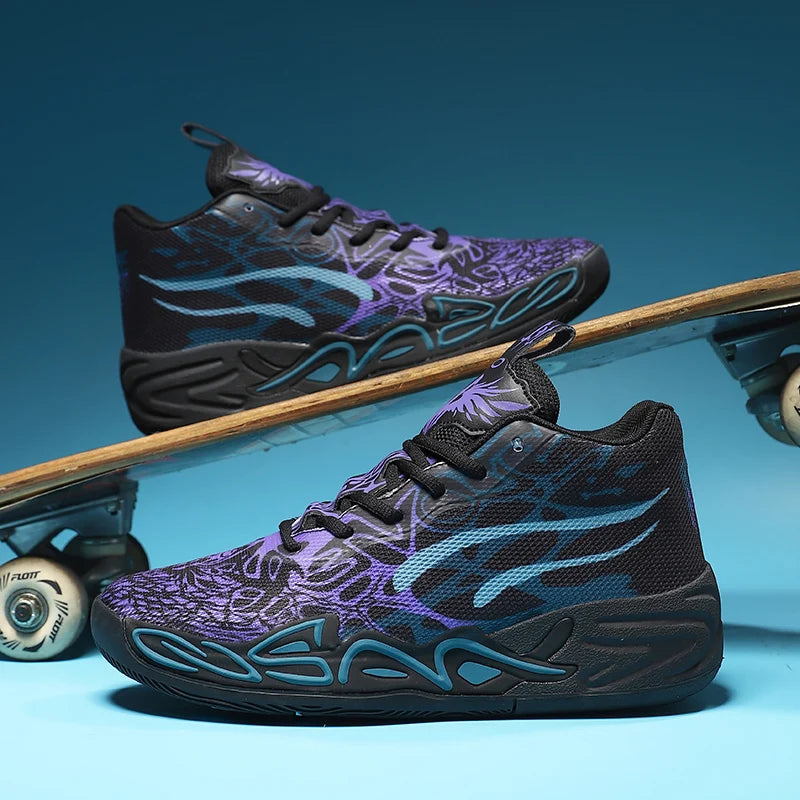 High Top Basketball Shoes for Men Breathable Comfortable Sneakers