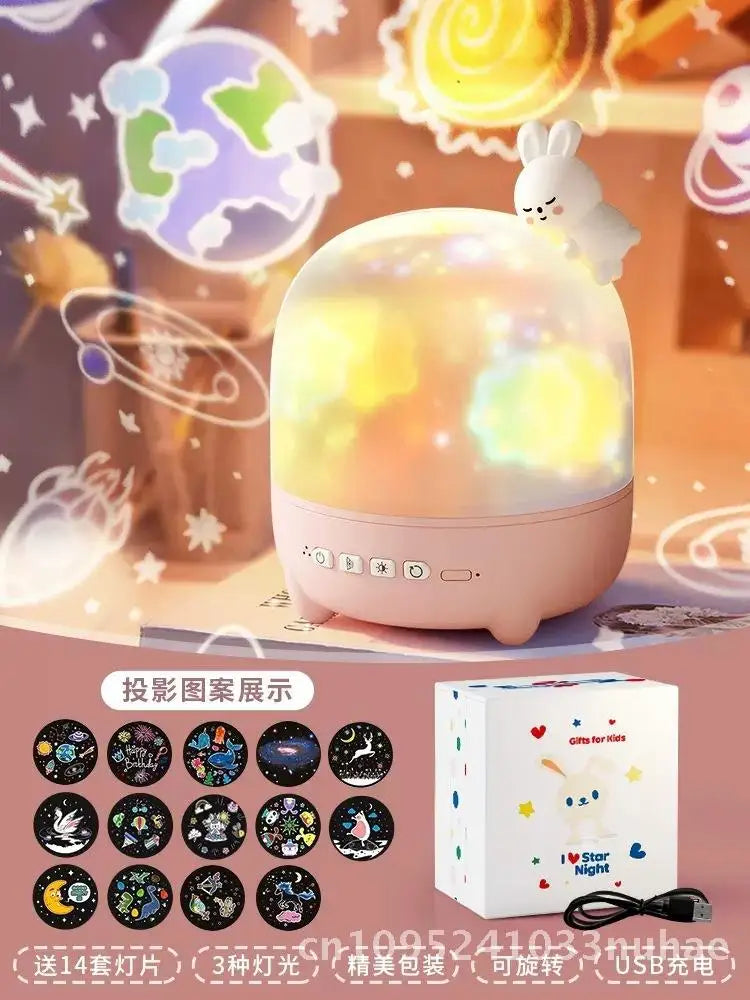 Starry Sky Light Music Box Children's Bedroom Ceiling Projection Rechargeable Toy Gift