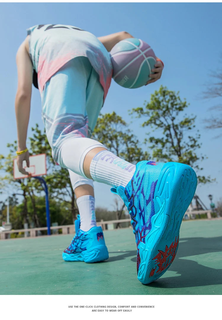 High Top Basketball Shoes for Men Breathable Comfortable Sneakers